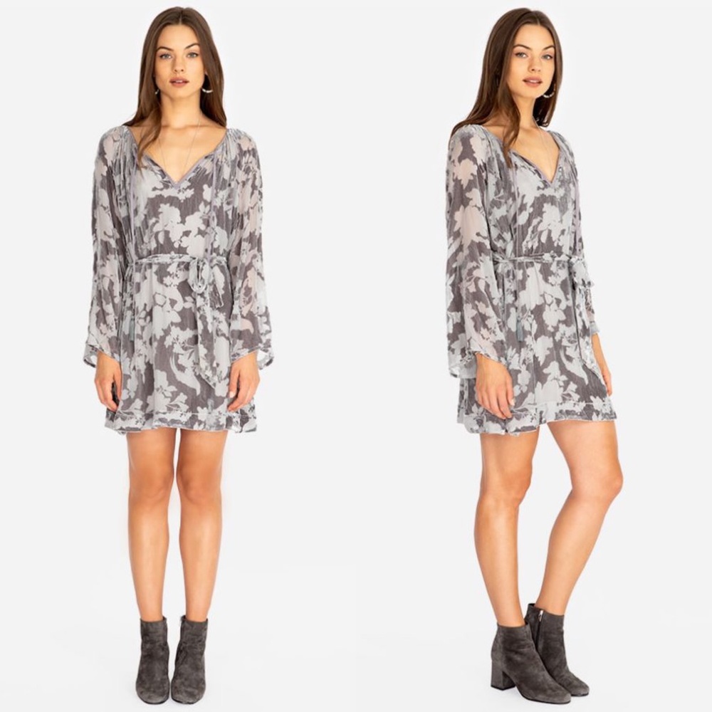 SOLD NWT Johnny Was Isla Peasant Velvet Mini Dress - Picture 2 of 8